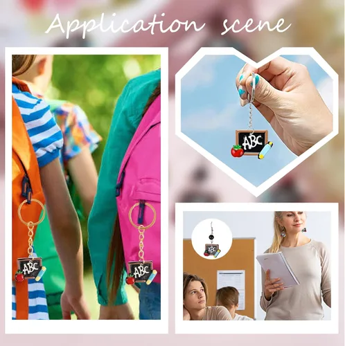 Vista 6 de SUNNYCLUE Colgantes de resina escolar, Resina, Resina