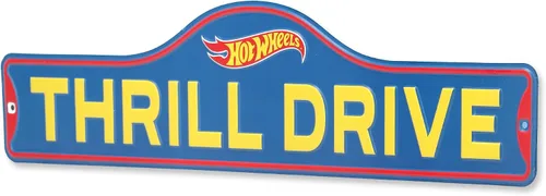 Vista 2 de Mattel Hot Wheels - Letrero de metal para dormitorio, sala de juegos o garaje