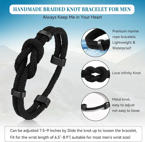 Vista 5 de TempBeau Pulsera de brújula para hombre 2025, regalos de graduación para él, universidad, secundaria, regalo de graduación para el primer día