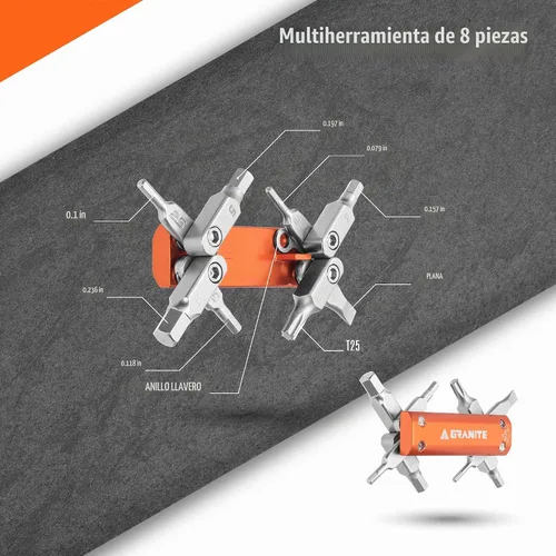 Vista 4 de Granite Herramienta múltiple Stash, modelo de dirección cónico (naranja)