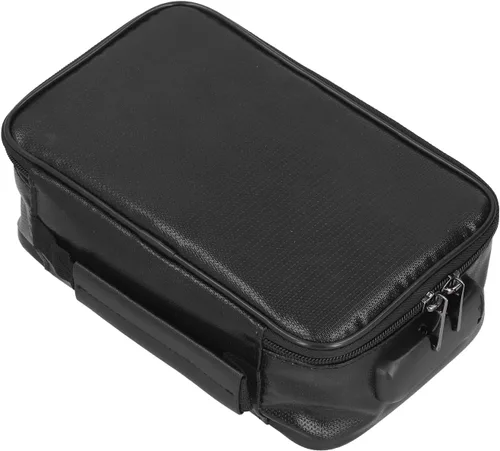 Vista 9 de Zerodis Caja de archivos ignífuga con cerradura, caja de almacenamiento de archivos, caja de archivos portátil, gabinete de archivos para oficina