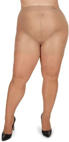 Vista 9 de MeMoi Medias energizantes de talla grande con control de curvas para mujer, medias semiopacas, medias ligeras para mujer Beige (City Beige)
