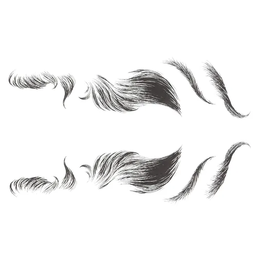 Vista 7 de Calcomanías para el cabello para mujer, calcomanías realistas de flequillo para línea de cabello alta y peinados de moda, calcomanía de línea
