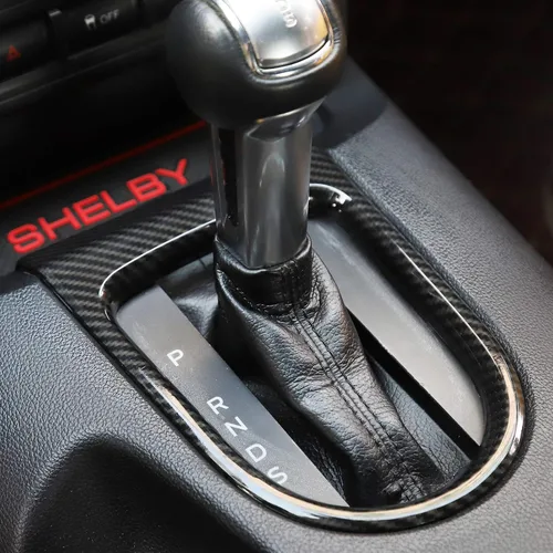 Vista 7 de RT-TCZ Cubierta del marco del panel de cambio de marchas, accesorios adhesivos compatibles con Ford Mustang 2015 2016 2017 2018 2019 2020 2021 2022