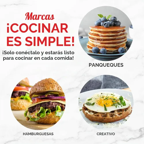 Vista 7 de DASH Mini Máquina para Hacer Waffles + Plancha, Paquete de 2 Máquina para Waffles + Plancha - Rojo