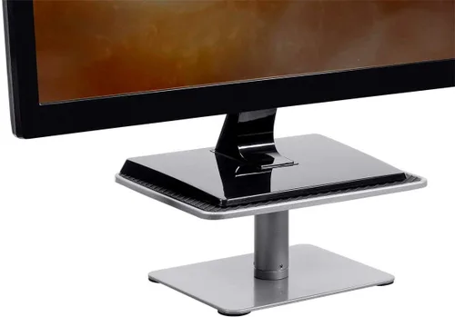 Vista 5 de Monoprice Soporte elevador universal para monitor, eleva monitores de 4.6 a 6.5 pulgadas, acabado plateado, colección Workstream