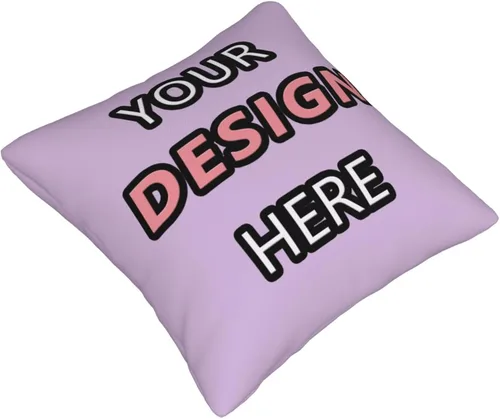 Vista 3 de Customized Pillow for Mother's Day Add Text/Image/Logo Customized Photo Pillowcase for Chair and Couch 16''x16'' Purple