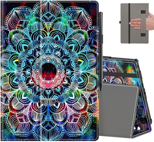 Vista 11 de COOWPS Funda para tableta Amazon Fire HD 10 (13ª/11ª generación, versión 2023/2021) de 10.1" – Funda plegable delgada con función de encendido