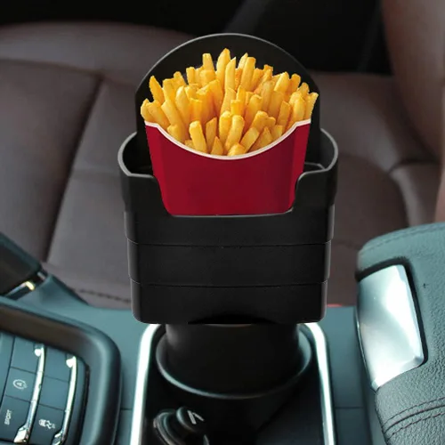 Vista 6 de Paquete de 2 portavasos para papas fritas para coche, multiusos, para comida rápida, soporte para tazas de almacenamiento de coche