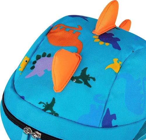 Vista 5 de YUPING Mochila de dinosaurio para niños pequeños con correa de seguridad para niños y niñas
