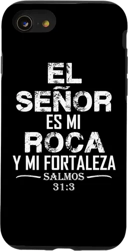 Vista 13 de Funda para iPhone 14 Salmos El Senor Es Mi Roca Biblia Cristiana
