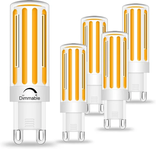 Vista 8 de Bombillas LED G9 de 8 W equivalentes a halógenos de 80 W, blanco suave 2700 K, ángulo de haz de 360, 120 V 800 LM, bombillas G9 con base de dos