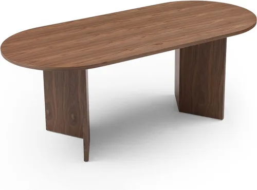 Vista 4 de JUSTONE Mesa de comedor grande para mesa de comedor de 4, 6, 8 asientos, rectangular, mesa larga de cocina moderna, mesa de conferencia de comedor