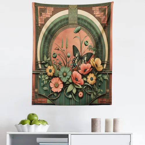 Vista 152 de Ambesonne Tapiz de arte afro, hombre negro fuerte con una corona de trazos impresión de pintura moderna, decoración de tela para colgar en la pared