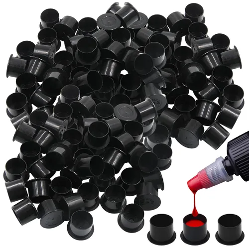 Vista 8 de Autdor - 1000 tapas de tinta para tatuaje, tazas con base de pigmento desechable, vasos de tinta de tatuaje de microblading, con base de pigmento