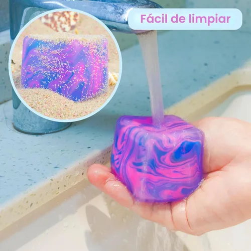 Vista 5 de Cubo antiestrés para niños y adultos, juguetes blandos rellenos de gel para aliviar el estrés de los niños - Pelotas de alta densidad para calmar