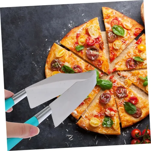 Vista 4 de Abaodam 2 unids Cake Cut Bbq Tools Gummy Pizza Platos de pastel de plástico Servidor de pastel Servidor Divisor de Pastel Cortador de Pastel