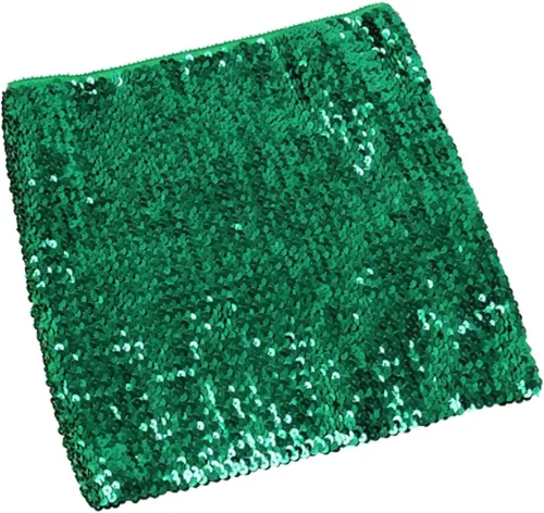 Vista 2 de Camisetas cortas de sirena con lentejuelas brillantes para mujer sin tirantes metálicas para fiestas clubes Metálico