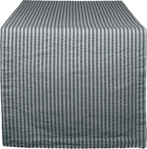 Vista 11 de DII Colección de mesa a rayas de sirsaca 100% algodón, aguamarina, mantel, 60x84, 1 pieza