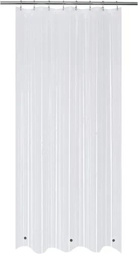 Vista 12 de Mrs Awesome Forro para cortina de ducha de cabina estrecha de 32 x 72 pulgadas con 3 imanes, PEVA transparente, 8G, grueso y resistente