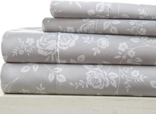 Vista 34 de Linen Market Juego de sábanas de 4 piezas tamaño matrimonial (gris claro cambray) – Duerme mejor que nunca con estas sábanas ultrasuaves y Cambray