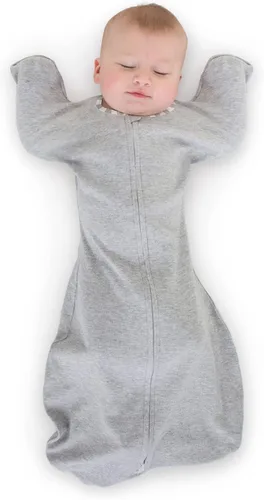 Vista 32 de SwaddleDesigns - Saco de transición para envolver con brazos hasta media Flechas minúsculas negras