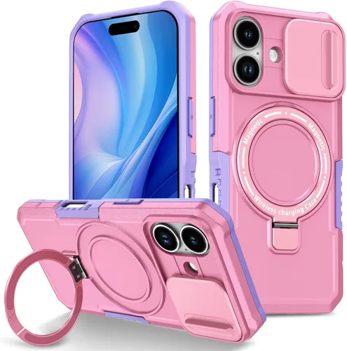Vista 125 de Funda magnética para iPhone 11, soporte de anillo con ventana corrediza, funda protectora mate a prueba de golpes para iPhone 11 6.1, fundas