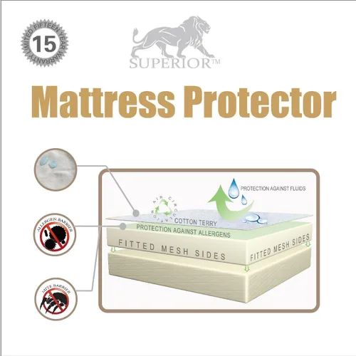 Vista 7 de Superior 100% impermeable Protector de colchón hipoalergénico Premium