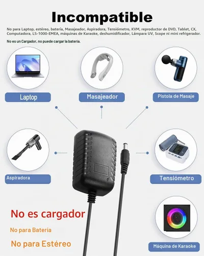 Vista 2 de Adaptador universal de CA de la fuente de alimentación de 12V DC 2A