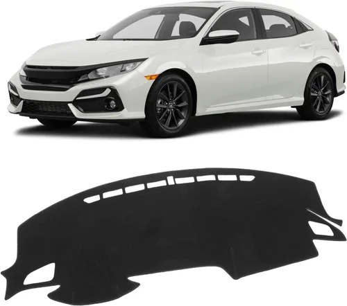 Vista 8 de KUST Funda negra para salpicadero compatible con Tesla Modelo Y Modelo 3 2017-2023, accesorios para el modelo Y Modelo 3, tapete antideslizante
