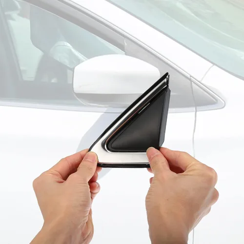 Vista 6 de X AUTOHAUX Aplique de bandera de espejo lateral del pasajero para Nissan Sentra 2013-2019 RH espejo bandera cubierta derecha puerta esquina acabador