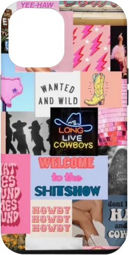 Vista 26 de Pink Western Indie Cowgirl Aesthetic Yeehaw Howdy Country - Carcasa para iPhone 17