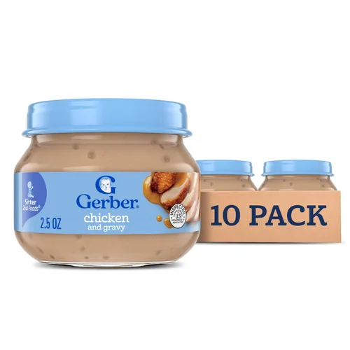 Vista 13 de Gerber Alimento para bebés de carne de res y salsa, 2.5 onzas, paquete de 10