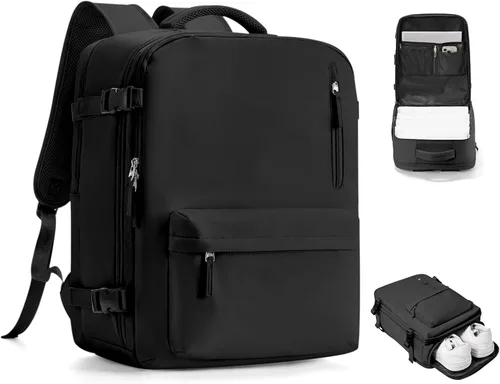 Vista 31 de VGCUB Mochila grande de viaje para trabajo, negocios, mochila para computadora portátil aprobada para vuelo, para mujeres y hombres, mochila
