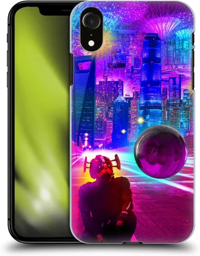 Vista 11 de Head Case Designs Officially Licensed Dave Loblaw Boy Painting Moon Clouds Sci-Fi and Surreal Hard Back Case Compatible with Apple iPhone XR