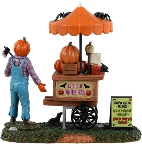 Vista 4 de LEMAX Colección Village - Spooky Town Pumpkin Patch Vendor #33611, gris