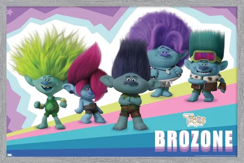 Vista 16 de Trends International Trolls: Band Together - Póster de pared de brozone, 22.4 pulgadas de largo x 14.7 pulgadas, versión enmarcada en madera