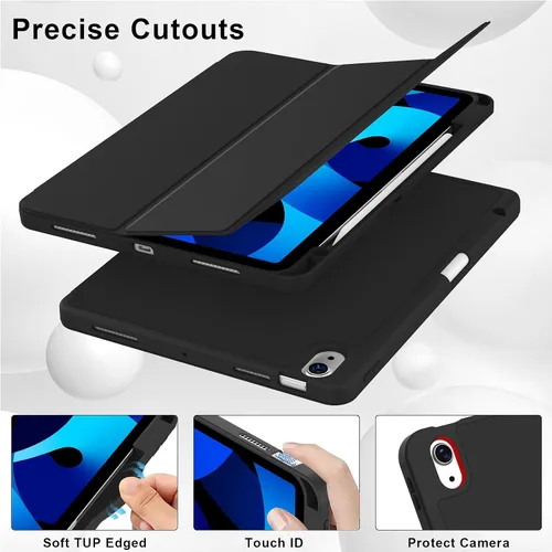 Vista 3 de Funda para iPad Air de 11 pulgadas M3/M2 (2025/2024), iPad Air 5/4 (2022/2020 5ª/4ª generación de 10.9 pulgadas) con soporte para lápiz, soporte