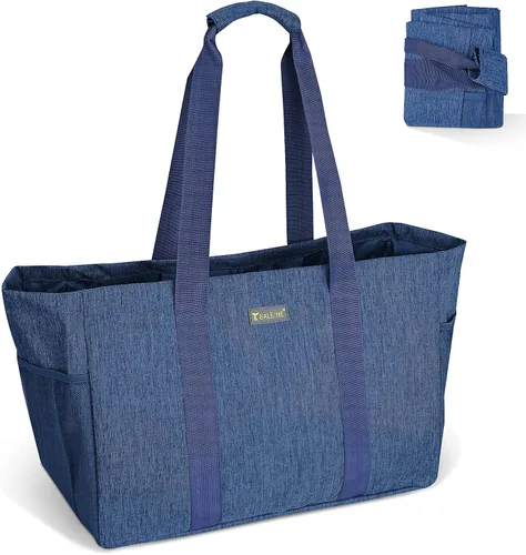 Vista 11 de BALEINE Suave bolsa de 9 galones extra grande, bolsa de almacenamiento plegable reutilizable (follaje antiguo)