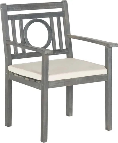 Vista 2 de SAFAVIEH Outdoor Living Collection Montclair - Juego de comedor de 5 piezas Gris ceniza/beige
