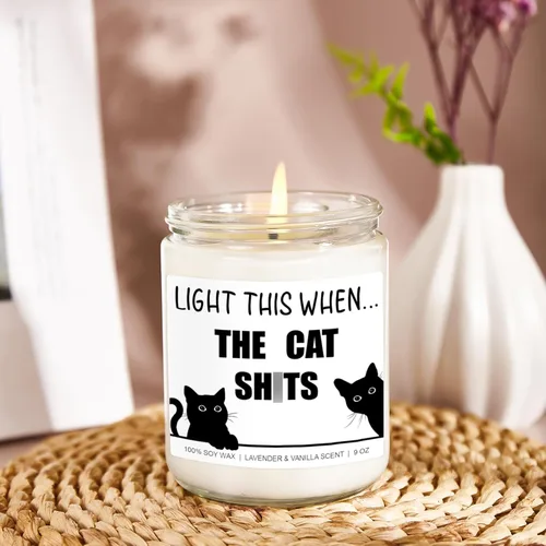 Vista 5 de Younift Velas, regalos para amantes de los gatos para mujeres y hombres, divertidos regalos para el día de la madre, regalos de cumpleaños
