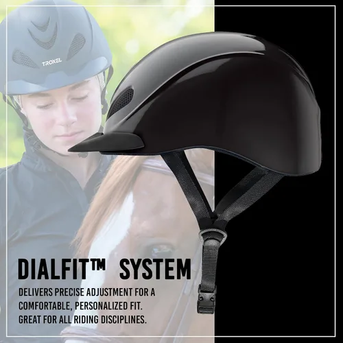 Vista 4 de Troxel Liberty Ultralight Horse Riding Helmet, Low-Profile Adjustable Design, Safety Horseback Riding Gear