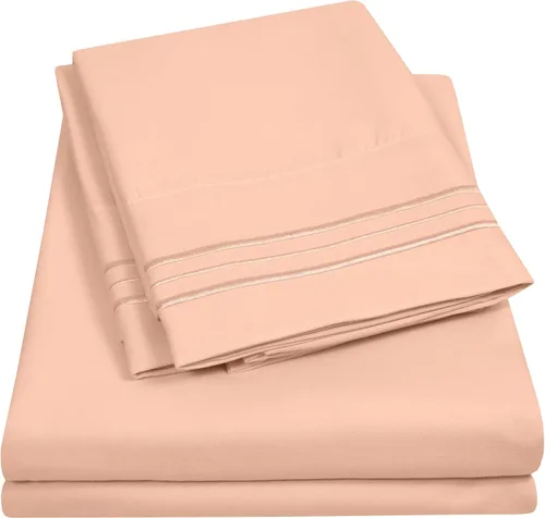 Vista 5 de 1500 Supreme Collection Juego de Sábanas de Bolsillo Extra Profundo - Sábanas de Cama Suaves de Lujo, Sin Arrugas, Ropa de Cama, Más de 40