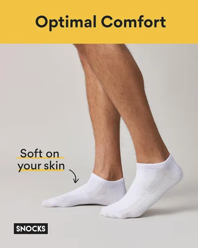 Vista 8 de Snocks S-XL - 6 pares de calcetines tobilleros para mujeres y hombres - Calcetines tobilleros transpirables para mujer y calcetines de tobillo