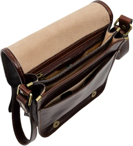 Vista 6 de Bolso bandolera de cuero para hombre bolso cruzado hecho a mano bolso de hombro resistencia al tiempo