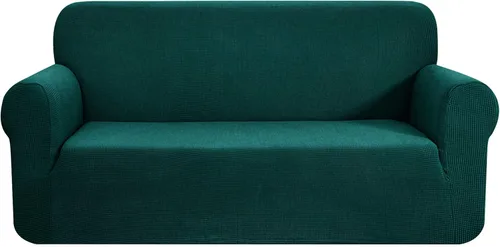 Vista 69 de CHUN YI - Funda elástica de 1 pieza para sillón grande, funda protectora suave de Jacquard con elastano, detalle de cuadros y parte inferior