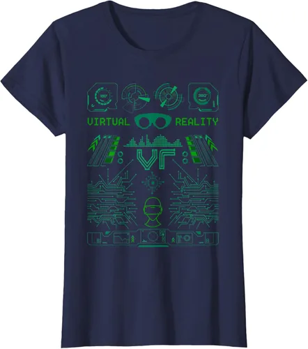Vista 23 de Camiseta de realidad virtual VR Retro Gamers, Negro, S