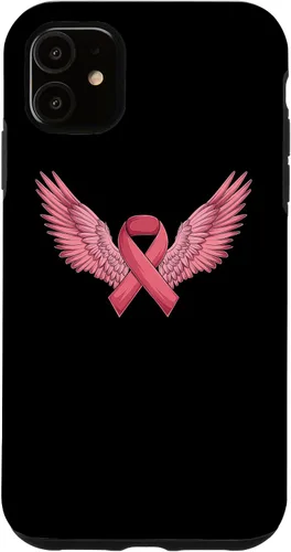 Vista 8 de Pink Ribbon Wings Breast Cancer Awareness Case for iPhone 17