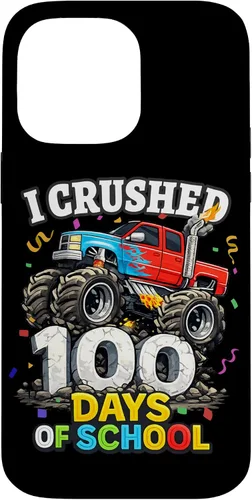 Vista 21 de I Crushed 100 Days of School - Monster Truck 100th Day Boys Case for iPhone 16