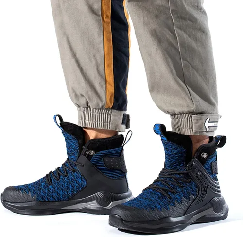Vista 5 de SYLPHID Botas de acero para hombre, zapatos de seguridad para mujer, zapatos de trabajo antideslizantes, Al66-gris, 7 Women5 Men